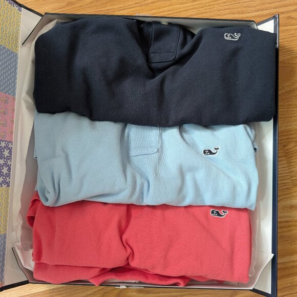 Three Classic Men's Vineyard Vines Polo Shirts - Size Small - Picture 2 of 6